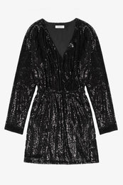 ANINE BING Elena Dress - Black Sequin