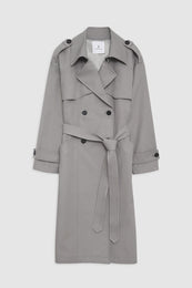 ANINE BING Finley Trench - Grey - Front View