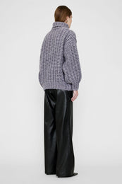 ANINE BING Iris Sweater - Ash Violet - On Model Back