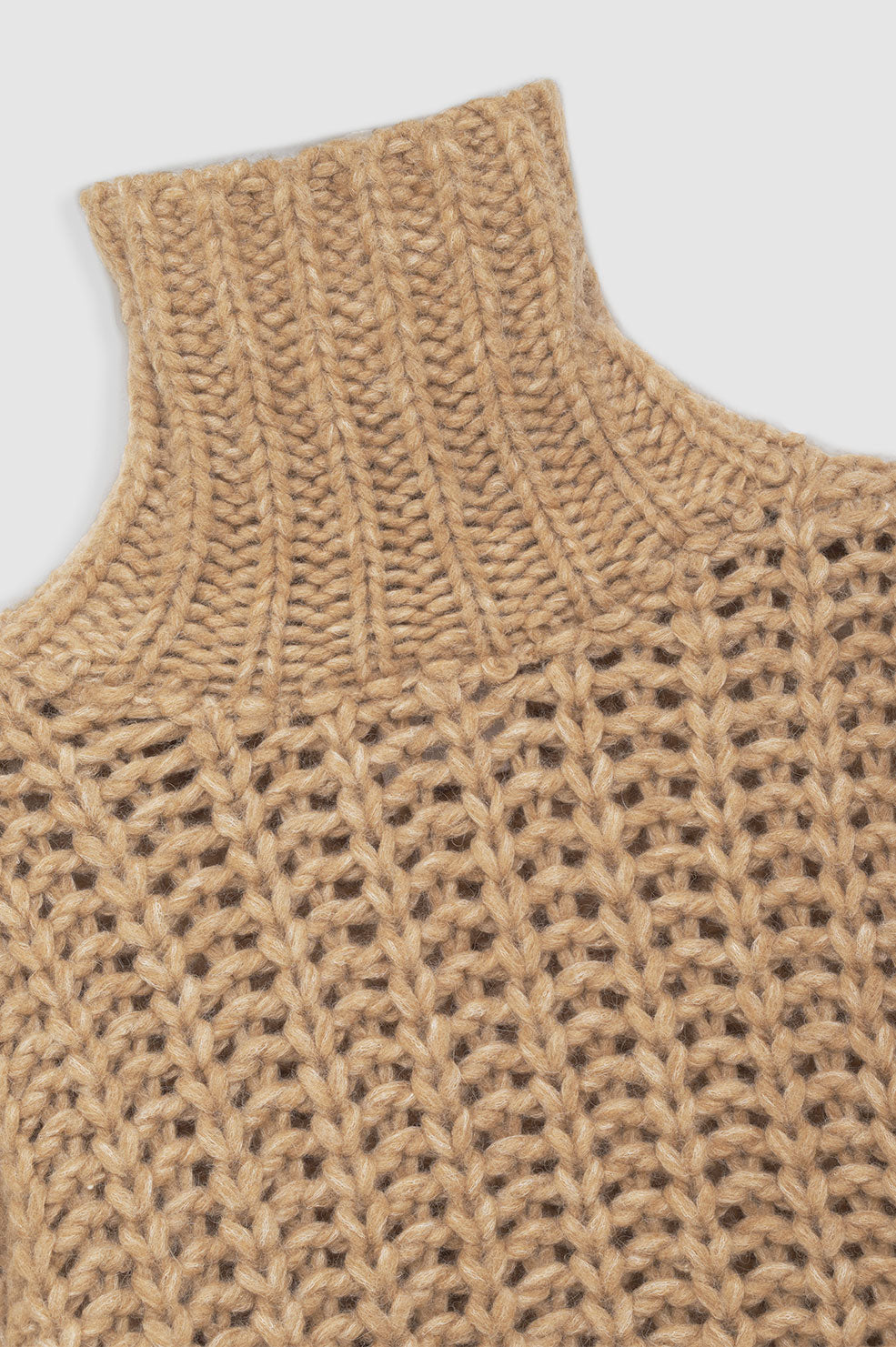 ANINE BING Iris Sweater - Camel - Detail View