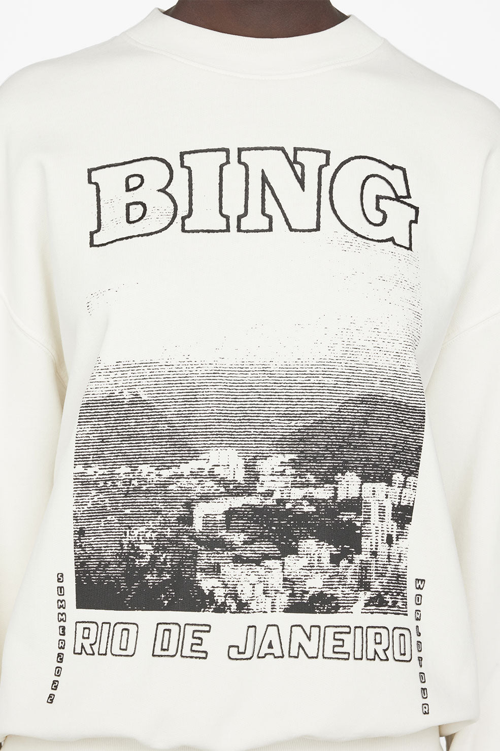 ANINE BING Jaci Sweatshirt Rio De Janeiro - Cream