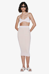 ANINE BING Julian Skirt - Ivory And Camel
