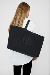 ANINE BING BAG LARGE RIO TOTE BLACK RECYCLED LEATHER