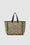 ANINE BING Large Rio Tote - Black And Natural Stripe - Back View