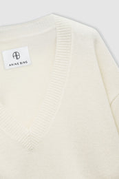 ANINE BING Lee Sweater - Cream - Detail View