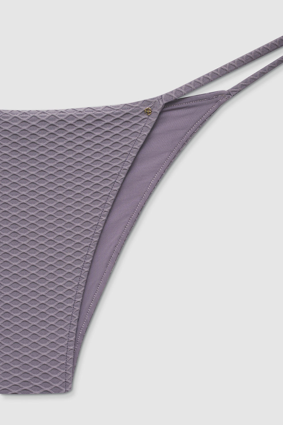 ANINE BING Leno Bikini Bottom - Violet - Detail View