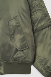ANINE BING Leon Bomber - Army Green - Detail View