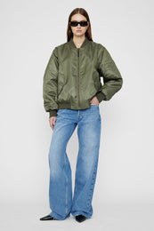 ANINE BING Leon Bomber - Army Green - On Model Front