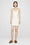 ANINE BING Lisette Slip Dress - Cream And Tan Link Print - On Model Front