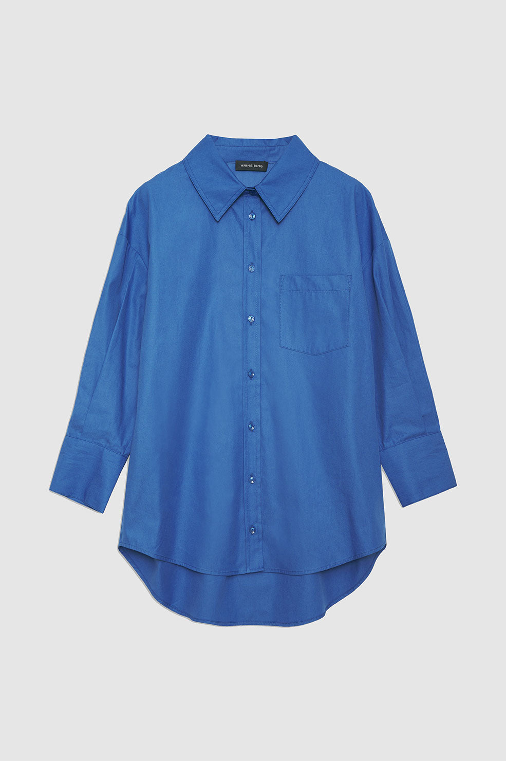 ANINE BING Mika Shirt - Electric Blue - Front View
