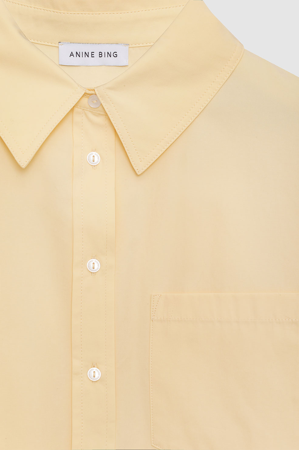 ANINE BING Mika Shirt - Yellow - Detail View