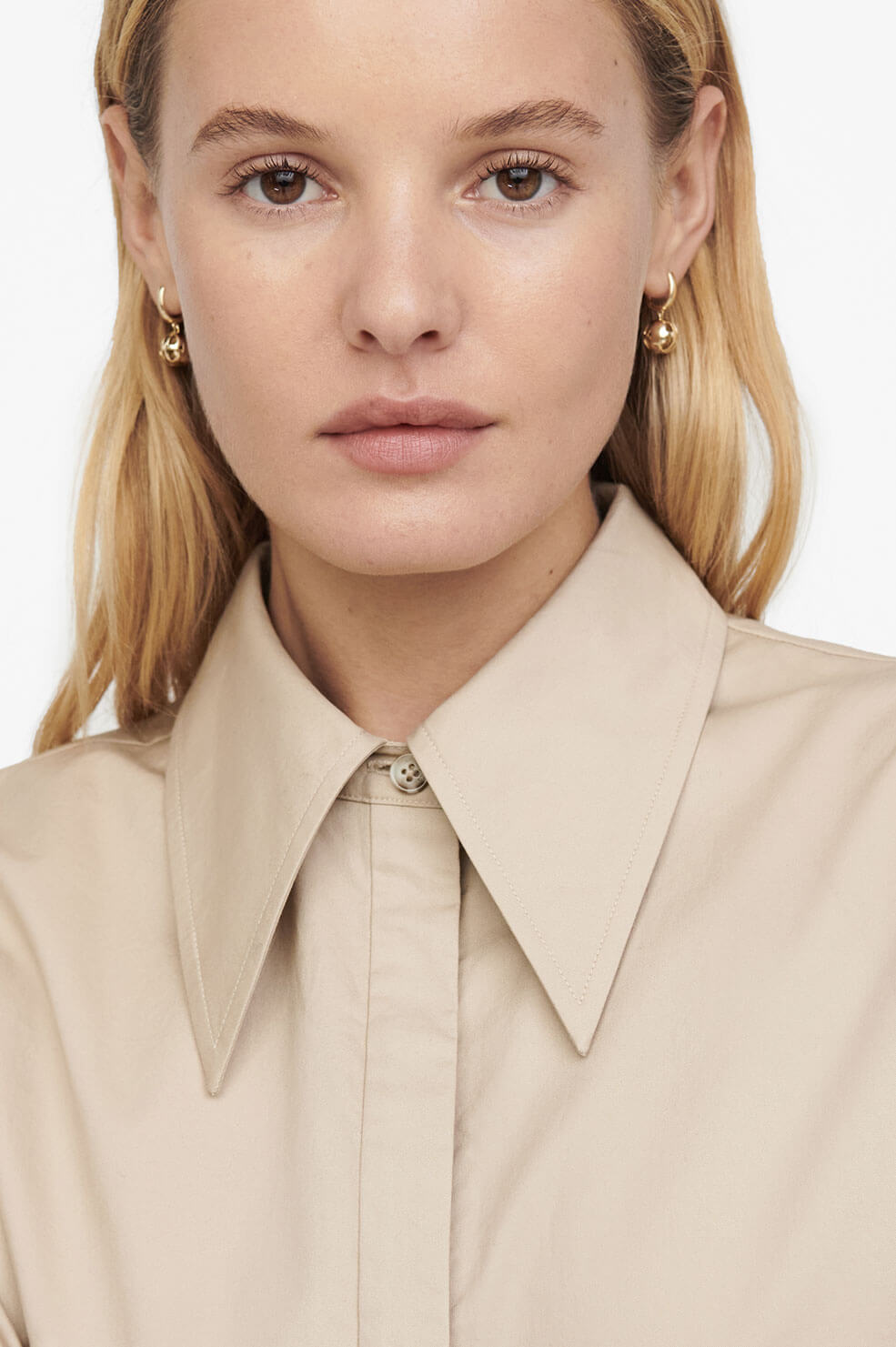 ANINE BING Mini Monogram Ball Drop Earrings - Gold