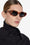 ANINE BING Ojai Sunglasses - Light Tortoise - On Model Side