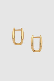 ANINE BING Oval Link Earrings - Gold - Straight View
