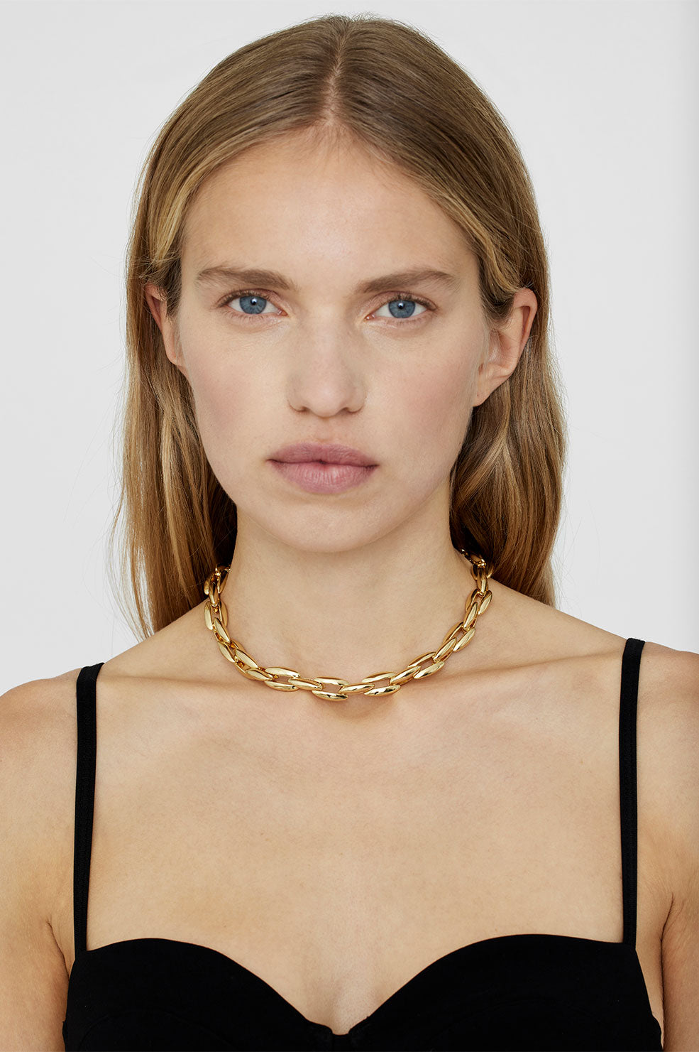 Oval Link Necklace - Gold