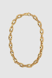 ANINE BING Oval Link Necklace - Gold - Front View