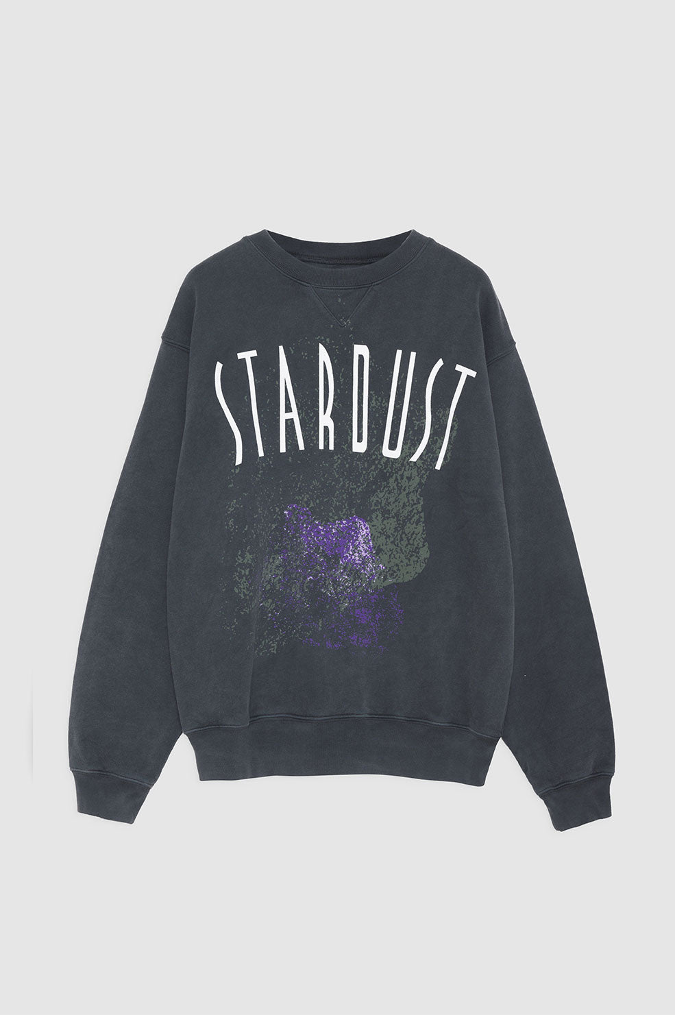 ANINE BING Ramona Sweatshirt Stardust - Washed Black - Front View