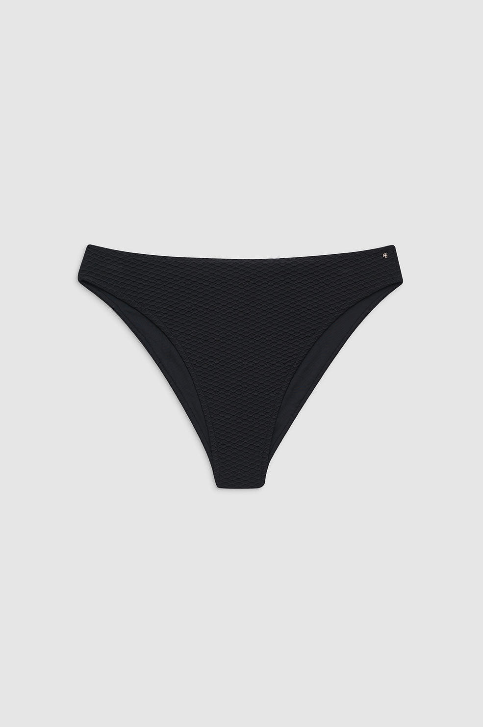 ANINE BING Rita Bikini Bottom - Black - Front View