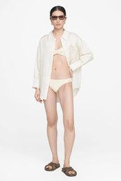 ANINE BING Riza Bikini Bottom - Cream - On Model Front