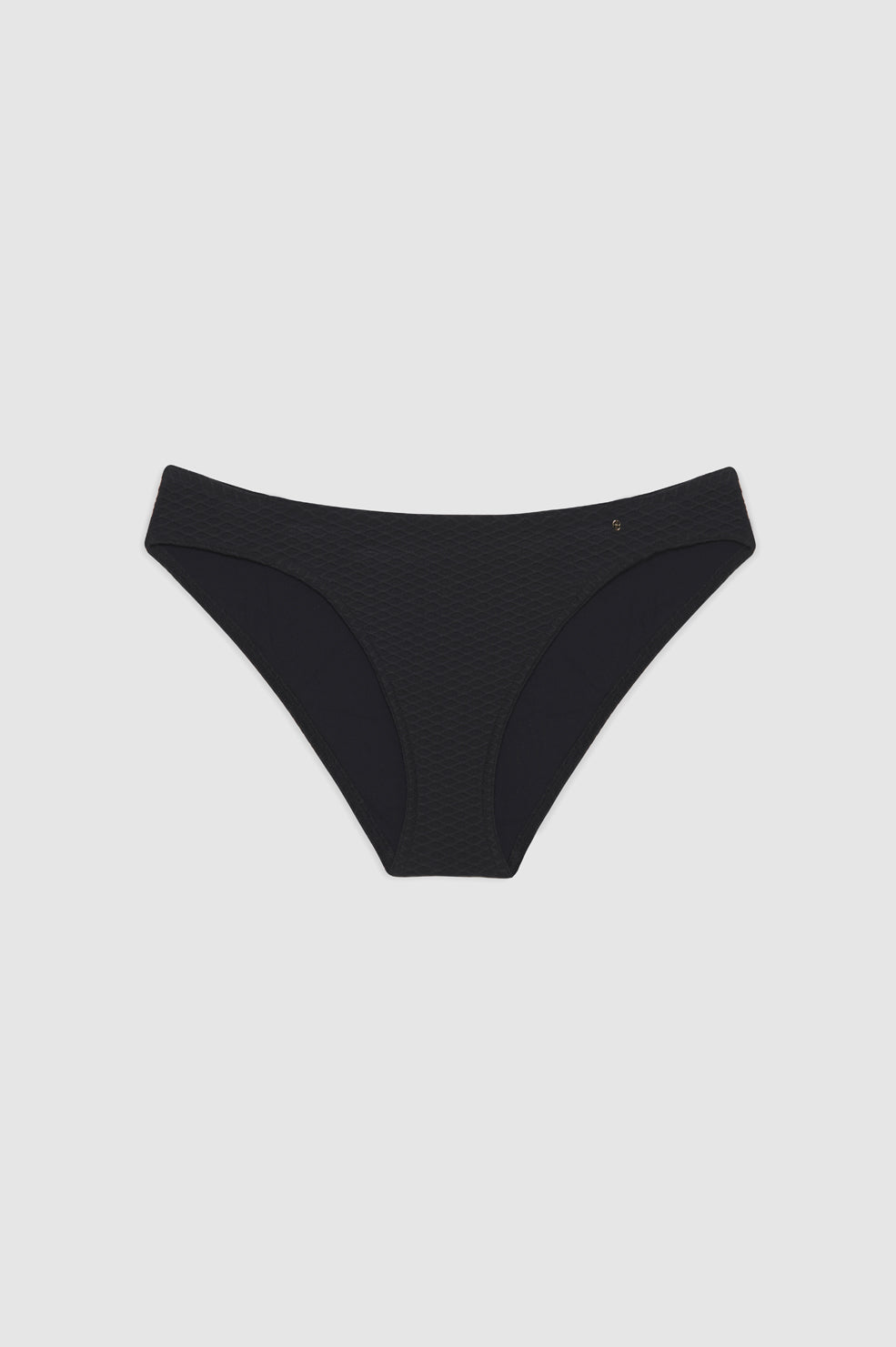 ANINE BING Riza Bikini Bottom - Black - Front View