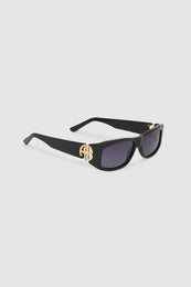 ANINE BING Siena Sunglasses - Black With Gold - Side View