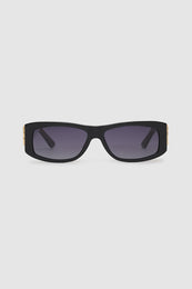 ANINE BING Siena Sunglasses - Black With Gold - Front View