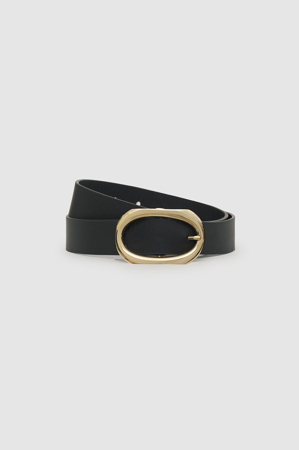 ANINE BING Signature Link Belt - Black - Wrapped View