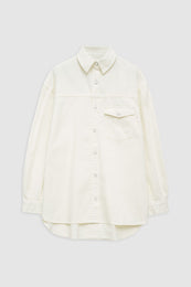 ANINE BING Sloan Shirt - Ivory - Front View