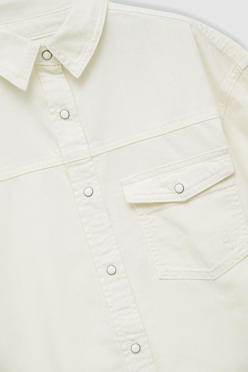 ANINE BING Sloan Shirt - Ivory - Detail View