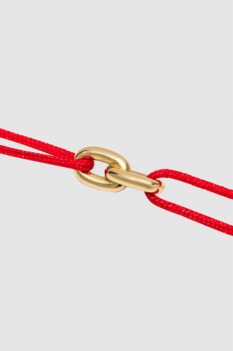 ANINE BING String Link Bracelet - Gold And Red - Detail View