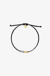 ANINE BING String Link Bracelet - Gold And Black
