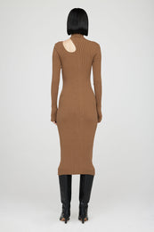 ANINE BING Victoria Dress - Camel - On Model Back