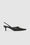 ANINE BING Willa Slingback Heels - Black - Side Single View
