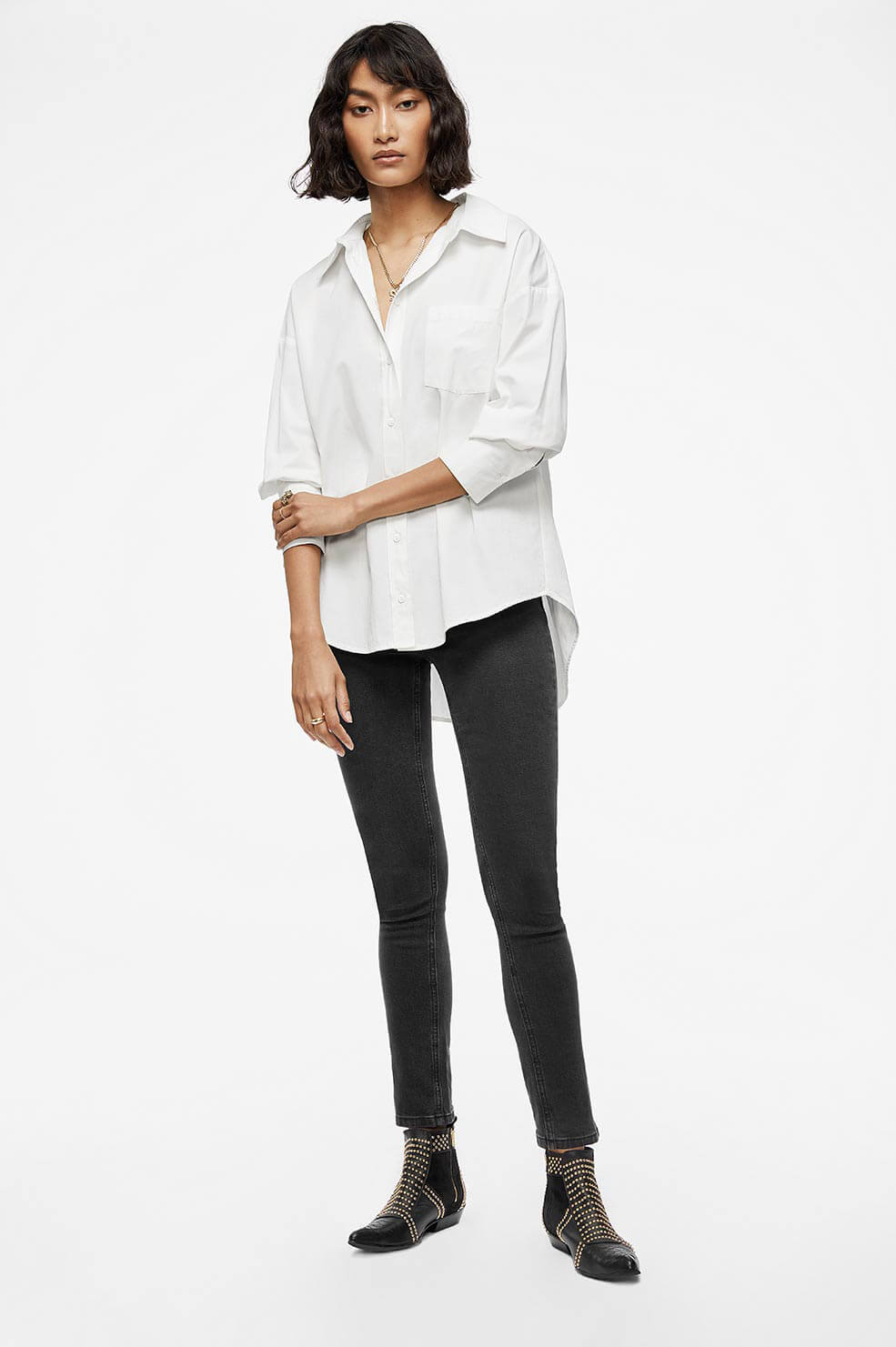 ANINE BING Charlie Boots with Gold Studs