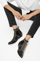 ANINE BING Charlie Boots with Gold Studs