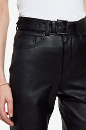 ANINE BING Connor Leather Pants - Black