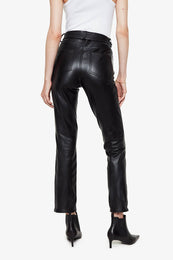 ANINE BING Connor Leather Pants - Black