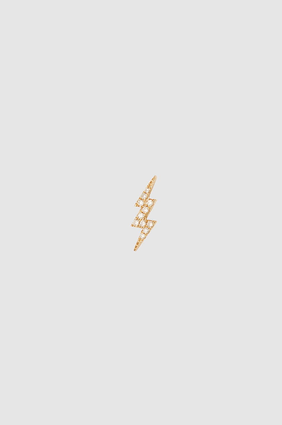ANINE BING Diamond Bolt Stud - Gold - Straight View
