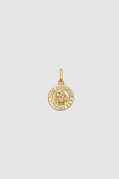 ANINE BING St Christopher Charm - Gold - Front View