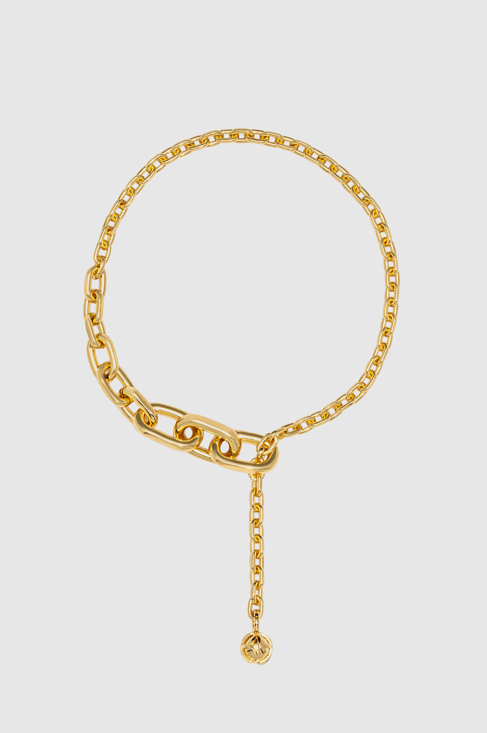 ANINE BING Gradual Chain Necklace - Gold - Front View