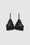 ANINE BING Lace Bra with Trim - Black - Front View