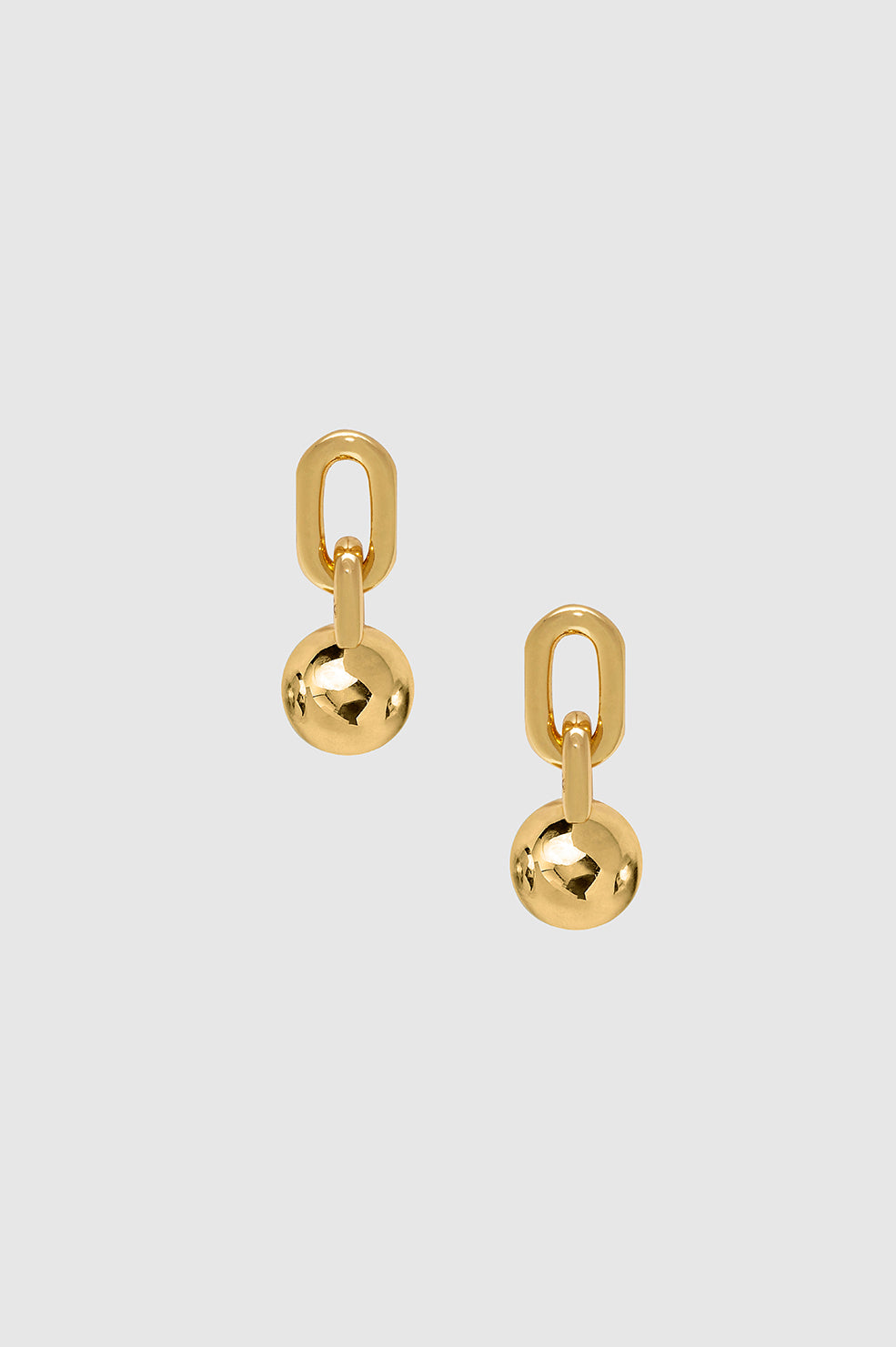 ANINE BING Link Ball Drop Earrings - Gold - Straight View