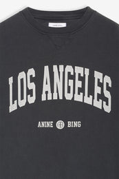 ANINE BING Ramona Sweatshirt Los Angeles - Washed Black - Detail View